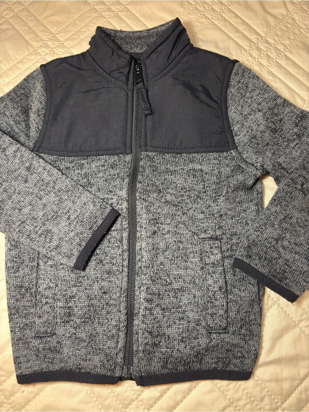 Children’s Place 2T Grey Full-Zip Sweater Jacket